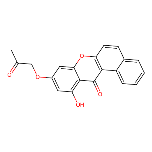11-hydroxy-9-(2-oxopropoxy)-12H-benzo[a]xanthen-12-one structure