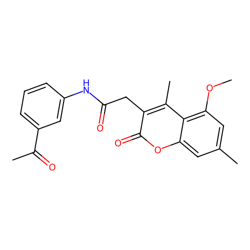N-(3-acetylphenyl)-2-(5-methoxy-4,7-dimethyl-2-oxo-2H-chromen-3-yl)acetamide structure