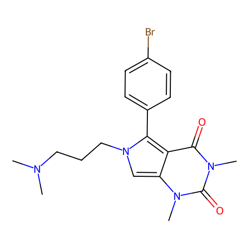 5-(4-bromophenyl)-6-(3-(dimethylamino)propyl)-1,3-dimethyl-1H-pyrrolo[3,4-d]pyrimidine-2,4(3H,6H)-dione structure
