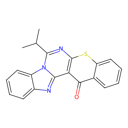 7-isopropyl-14H-benzo[4,5]imidazo[1,2-c]thiochromeno[3,2-e]pyrimidin-14-one structure
