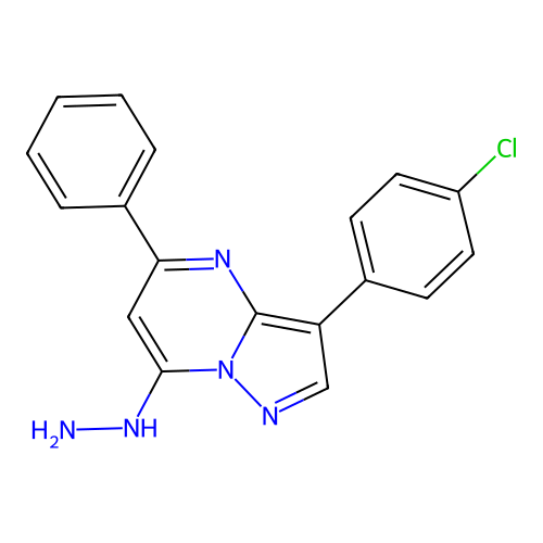 3-(4-Chlorophenyl)-7-hydrazinyl-5-phenylpyrazolo[1,5-a]pyrimidine structure