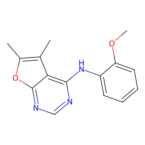 N-(2-methoxyphenyl)-5,6-dimethylfuro[2,3-d]pyrimidin-4-amine structure