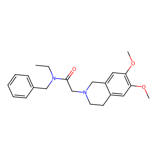 N-benzyl-2-(6,7-dimethoxy-3,4-dihydroisoquinolin-2(1H)-yl)-N-ethylacetamide structure
