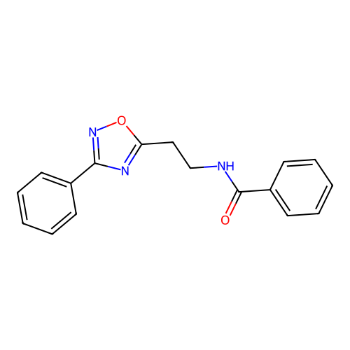 N-[2-(3-phenyl-1,2,4-oxadiazol-5-yl)ethyl]benzamide structure