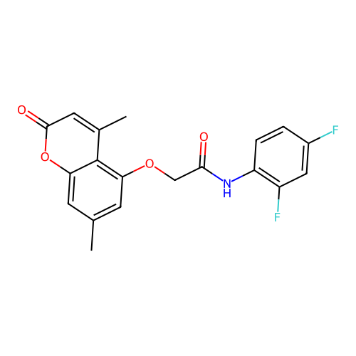 N-(2,4-difluorophenyl)-2-((4,7-dimethyl-2-oxo-2H-chromen-5-yl)oxy)acetamide structure