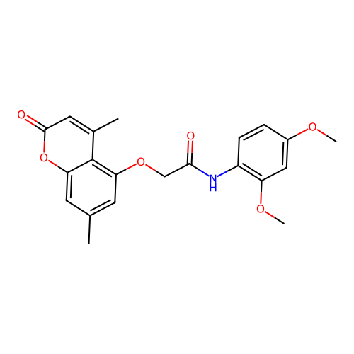 N-(2,4-dimethoxyphenyl)-2-((4,7-dimethyl-2-oxo-2H-chromen-5-yl)oxy)acetamide structure