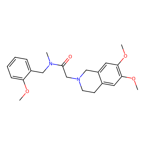2-(6,7-dimethoxy-3,4-dihydroisoquinolin-2(1H)-yl)-N-(2-methoxybenzyl)-N-methylacetamide structure
