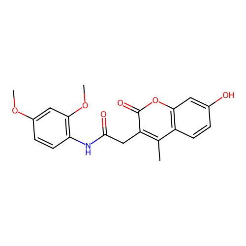 N-(2,4-dimethoxyphenyl)-2-(7-hydroxy-4-methyl-2-oxo-2H-chromen-3-yl)acetamide structure
