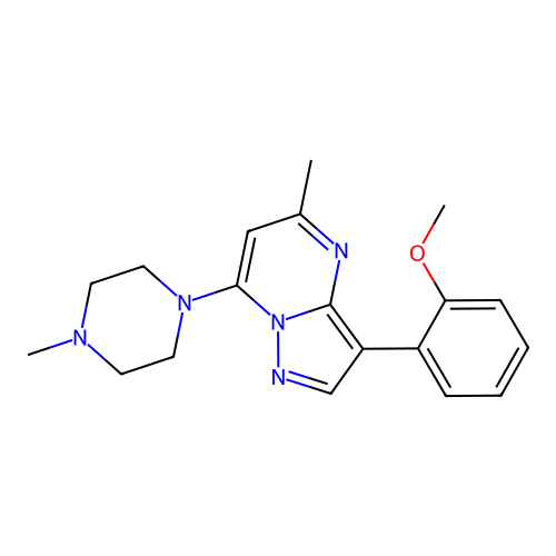 3-(2-Methoxyphenyl)-5-methyl-7-(4-methylpiperazin-1-yl)pyrazolo[1,5-a]pyrimidine structure