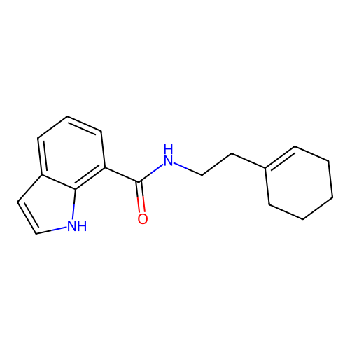 N-(2-(cyclohex-1-en-1-yl)ethyl)-1H-indole-7-carboxamide structure