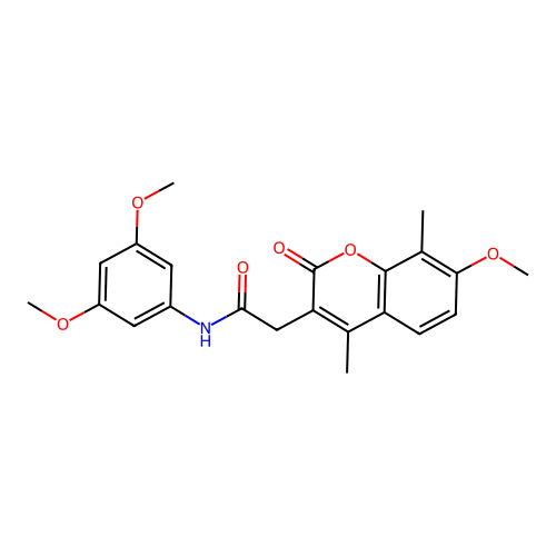 N-(3,5-dimethoxyphenyl)-2-(7-methoxy-4,8-dimethyl-2-oxo-2H-chromen-3-yl)acetamide structure