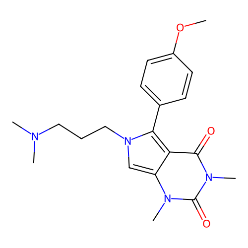 6-(3-(dimethylamino)propyl)-5-(4-methoxyphenyl)-1,3-dimethyl-1H-pyrrolo[3,4-d]pyrimidine-2,4(3H,6H)-dione structure