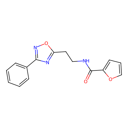 N-[2-(3-phenyl-1,2,4-oxadiazol-5-yl)ethyl]furan-2-carboxamide structure
