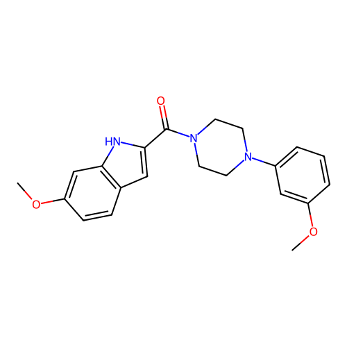 (6-methoxy-1H-indol-2-yl)-[4-(3-methoxyphenyl)piperazin-1-yl]methanone structure