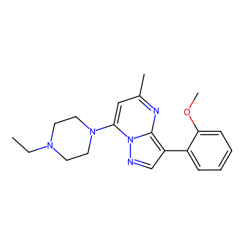 7-(4-Ethylpiperazin-1-yl)-3-(2-methoxyphenyl)-5-methylpyrazolo[1,5-a]pyrimidine structure