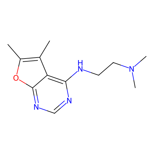 N-(5,6-dimethylfuro[2,3-d]pyrimidin-4-yl)-N',N'-dimethylethane-1,2-diamine structure