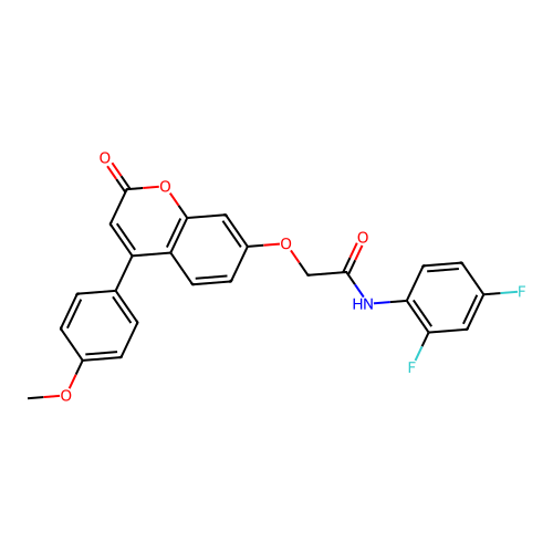 N-(2,4-difluorophenyl)-2-((4-(4-methoxyphenyl)-2-oxo-2H-chromen-7-yl)oxy)acetamide structure
