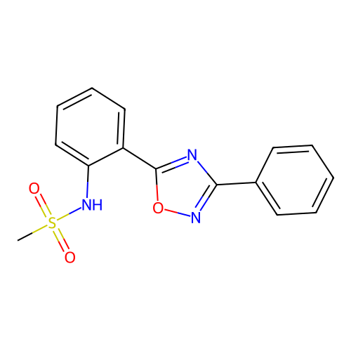 N-[2-(3-phenyl-1,2,4-oxadiazol-5-yl)phenyl]methanesulfonamide structure