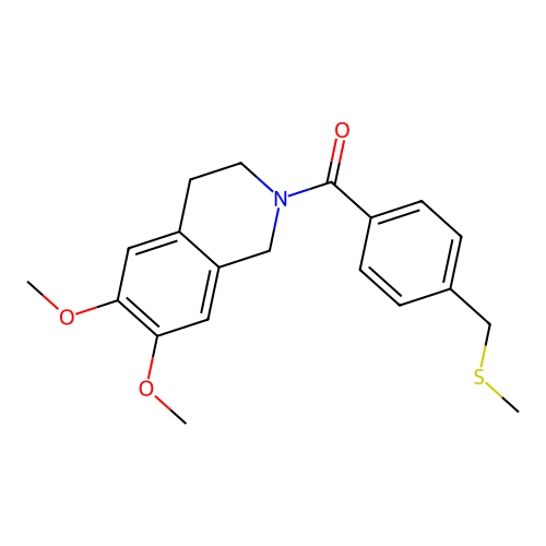 (6,7-dimethoxy-3,4-dihydro-1H-isoquinolin-2-yl)-[4-(methylsulfanylmethyl)phenyl]methanone structure