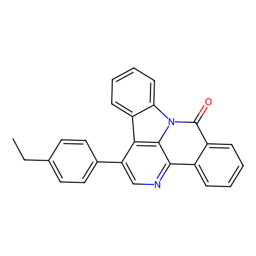 1-(4-ethylphenyl)-8H-benzo[c]indolo[3,2,1-ij][1,5]naphthyridin-8-one structure