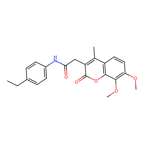 2-(7,8-dimethoxy-4-methyl-2-oxo-2H-chromen-3-yl)-N-(4-ethylphenyl)acetamide structure