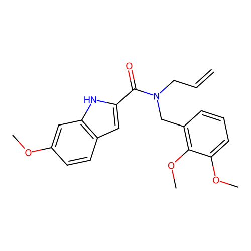 N-(2,3-dimethoxybenzyl)-6-methoxy-N-(prop-2-en-1-yl)-1H-indole-2-carboxamide structure