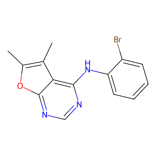 N-(2-bromophenyl)-5,6-dimethylfuro[2,3-d]pyrimidin-4-amine structure