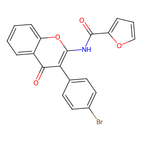 N-(3-(4-bromophenyl)-4-oxo-4H-chromen-2-yl)furan-2-carboxamide structure