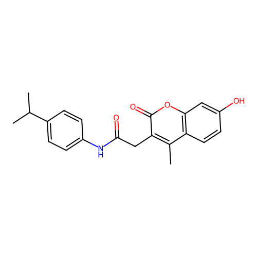 2-(7-hydroxy-4-methyl-2-oxo-2H-chromen-3-yl)-N-[4-(propan-2-yl)phenyl]acetamide structure