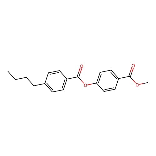 Benzoic acid, 4-butyl-, 4-(methoxycarbonyl)phenyl ester structure