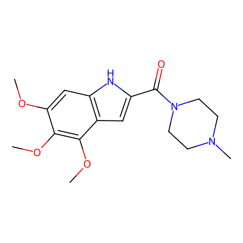 (4-methylpiperazin-1-yl)-(4,5,6-trimethoxy-1H-indol-2-yl)methanone structure
