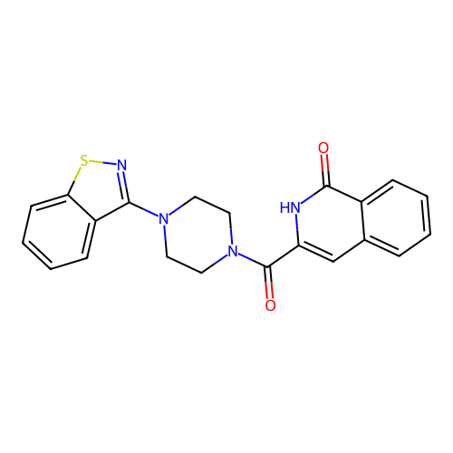 3-[4-(1,2-benzothiazol-3-yl)piperazine-1-carbonyl]-2H-isoquinolin-1-one structure