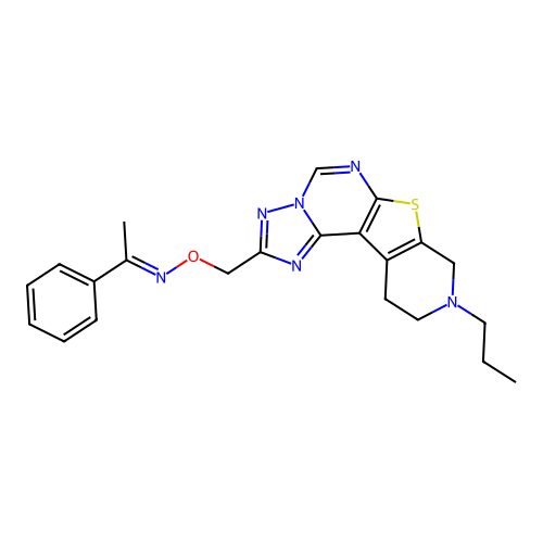 C22H24N6OS structure