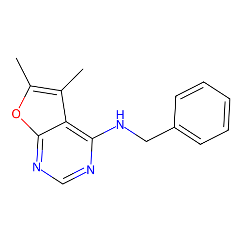 N-benzyl-5,6-dimethylfuro[2,3-d]pyrimidin-4-amine structure