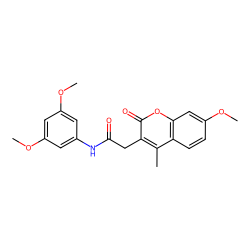 N-(3,5-dimethoxyphenyl)-2-(7-methoxy-4-methyl-2-oxo-2H-chromen-3-yl)acetamide structure