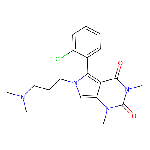 5-(2-chlorophenyl)-6-[3-(dimethylamino)propyl]-1,3-dimethyl-1H-pyrrolo[3,4-d]pyrimidine-2,4(3H,6H)-dione structure