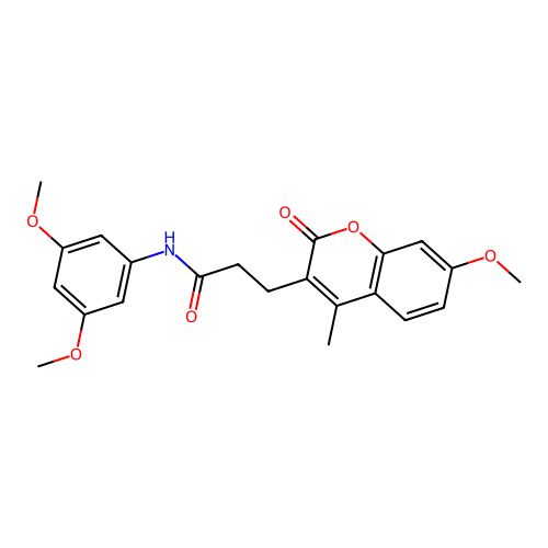 N-(3,5-dimethoxyphenyl)-3-(7-methoxy-4-methyl-2-oxo-2H-chromen-3-yl)propanamide structure