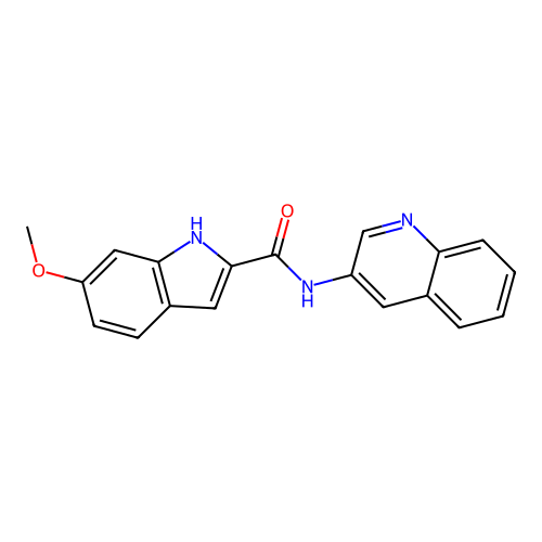 6-methoxy-N-(quinolin-3-yl)-1H-indole-2-carboxamide structure