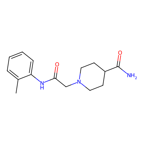 1-(2-Oxo-2-(o-tolylamino)ethyl)piperidine-4-carboxamide structure