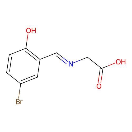 Glycine, N-[(5-bromo-2-hydroxyphenyl)methylene]- structure