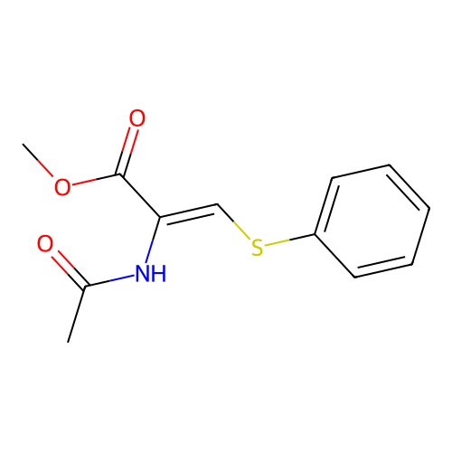 Methyl 2-acetamido-3-phenylsulfanylprop-2-enoate structure