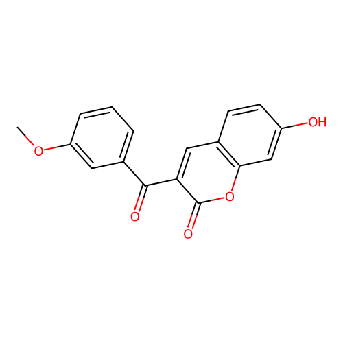 7-hydroxy-3-(3-methoxybenzoyl)-2H-chromen-2-one structure