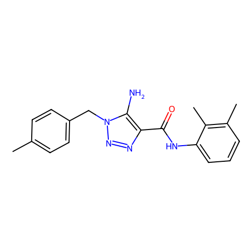 5-amino-N-(2,3-dimethylphenyl)-1-(4-methylbenzyl)-1H-1,2,3-triazole-4-carboxamide structure