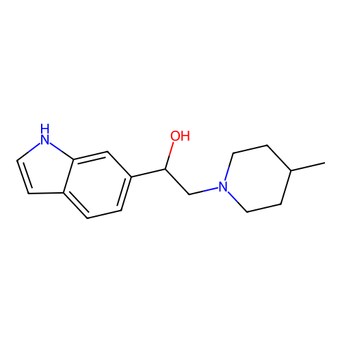 1h-Indole-6-methanol,a-[(4-methyl-1-piperidinyl)methyl]- structure