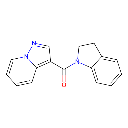 2,3-Dihydroindol-1-yl(pyrazolo[1,5-a]pyridin-3-yl)methanone structure