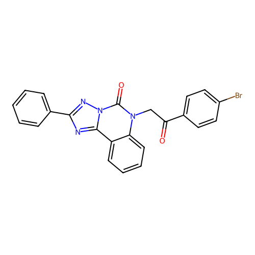 6-[2-(4-Bromophenyl)-2-oxoethyl]-2-phenyl-[1,2,4]triazolo[1,5-c]quinazolin-5-one structure