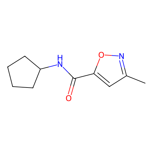 N-cyclopentyl-3-methylisoxazole-5-carboxamide structure