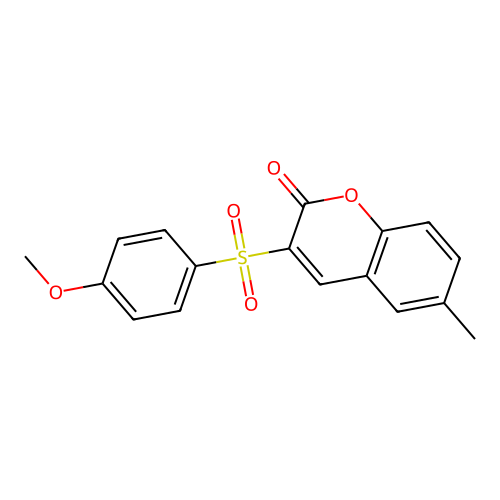 3-(4-Methoxyphenyl)sulfonyl-6-methylchromen-2-one structure
