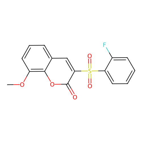 3-(2-Fluorophenyl)sulfonyl-8-methoxychromen-2-one structure