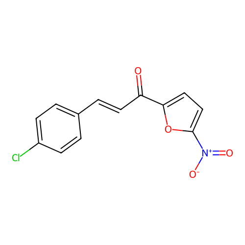 2-Propen-1-one, 3-(4-chlorophenyl)-1-(5-nitro-2-furanyl)- structure